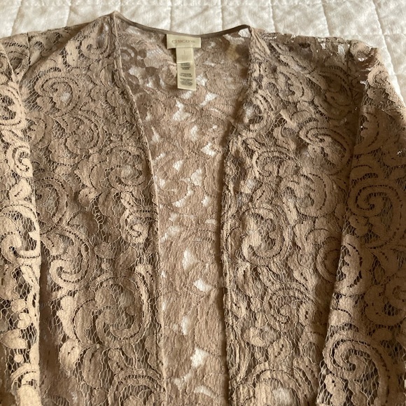 Chico’s Tan Lace Tunic Size1 - Picture 4 of 7